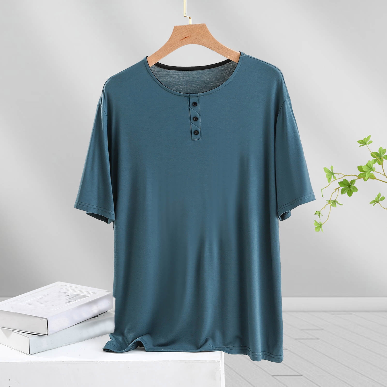 Cameland Pajama Tops For Women Soft Short Sleeve Tee Sleep Shirts V Neck T Shirt Pjs Top Sleepwear Grey