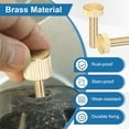 thumbnail image 2 of Uxcell 5-Pack Knurled Thumb Screws, M6x25mm Solid Brass Flat Head Knobs Bolts, 2 of 6