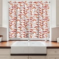 thumbnail image 2 of Ambesonne Fish Kitchen Curtains, Ornamental Aquatic Animal, 55"x39", Orange White, 2 of 3