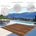 thumbnail image 3 of Brown Wooden Board Outdoor Rug for Patio/Deck/Porch, Non-Slip Large Area Rug 3 x 5 Ft, Simple Vintage Country Wood Grain Indoor Outdoor Rugs Washable Area Rugs, Reversible Camping Rug Carpet Runner, 3 of 8