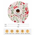 thumbnail image 6 of 15 Inch Round Placemats Set of 6, Valentines Non Slip Heat Insulation PP Table Mats, Pink Red Love Heart Green Botanical Spring Washable Place Mats for Kitchen Dining Party Table Decor, 6 of 7