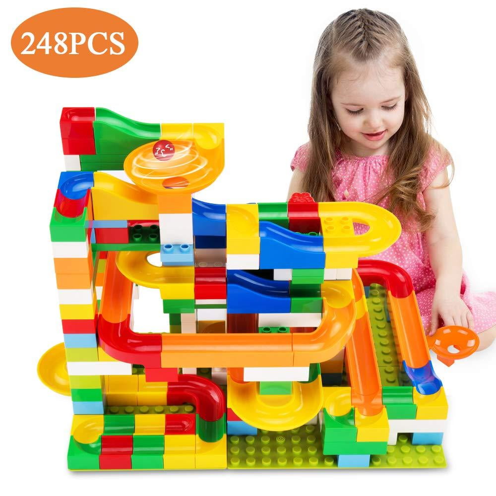 Year Old Boys and Girls Building Blocks33 PCS Deluxe Sets for KidsMarble Race Track for 3 Roller Coaster Building Block Construction Toysfor Kids Toy Bricks SetBuilding BrickZ-030 