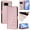 Pink, variant on For Google Pixel 8a Litter Panda Embossing Leather Phone Case with RFID Blocking Card Slot Wallet Magnetic Clasp Lanyard Flip Stand Case,Blue,For Google Pixel 8a