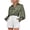 Army Green, variant on Women Satin Blouses Summer Fall Clothes Button Down Lantern Long Sleeve Shirts Work Business Casual Dressy Tops