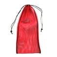 thumbnail image 2 of 19'' x 9'' Durable Drawstring Mesh Bag Storage Pouch Carry Sack for SCUBA Snorkeling Diving Gear Flippers Goggles Swimming Accessories Red, 2 of 6