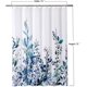 thumbnail image 3 of Cortina de ducha floral, impermeable, dobladillo pesado, duradera, lavable, accesorios de baño de tela de poliéster de secado rápido, cortinas de ducha bohemias con patrón de hojas con 12 ganchos, 3 of 5