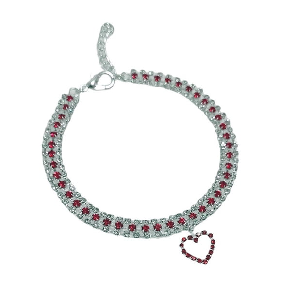 Collar de perro de metal con cadena de oro rosa, mascota linda de moda