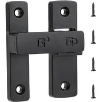 Flip Latch Lock 180 Degree Gate Latches Black Heavy Duty Sliding Door Lock, Safety Latch Bolt Door Lock for Gate Barn Garage Garden