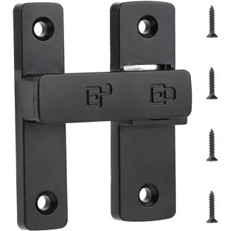 Heavy Duty Barn Door Latch Lock - 2 Pack, Zinc Alloy Top-of-Door Hook For Bathroom, Kids Safety (White)
