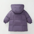 thumbnail image 4 of ATOGUTA Girls Puffer Coat Long Quilted Puffer Jacket Warm Hooded Parka Snow Coats Size 3T-13 Purple, 4 of 6