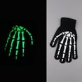 thumbnail image 2 of Ticikt Gothic Punk Skeleton Gloves, Halloween Skull Print Full Finger Gloves for Men Women Cosplay Concert Rave Party Accessories, 2 of 8