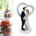 thumbnail image 4 of Estatua de estatuilla de pareja Adorno de amantes abrazados Decoración de F Colcomx Figura de resina de pareja de amor, 4 of 6