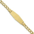 thumbnail image 1 of 14k Semi-solSoft Diamond Shape ID Curb Link Soft Diamond Shape ID Bracelet (Weight: 11.86 Grams, Length: 8 Inches), 1 of 3