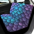 thumbnail image 3 of Binienty Blue Fish Scale Car Seat Covers Full Set, Automotive Seat Covers Accessories, Breathable Front Car Seat Cover Pack of 4 Car Seat Protector Cushion Pad Mat Easy to Install, 3 of 6