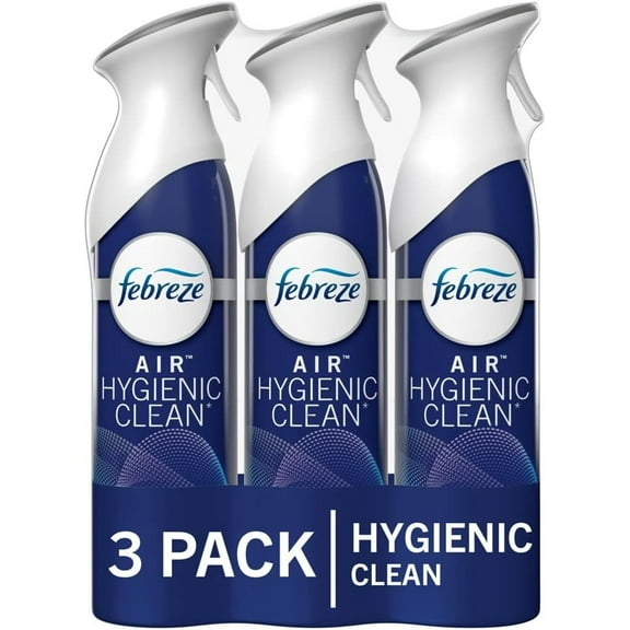 Febreze Air Freshener, Air Effects Hygienic Air Cleaning Spray, Clean Splash Scent, 8.8 Oz. Aerosol Can (Pack of 3) 8.8 Ounce (Pack of 3) Fresh