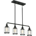 thumbnail image 4 of Quoizel Ludlow 4-Light 34" Kitchen Island Light in Earth Black, 4 of 4