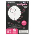 thumbnail image 2 of Love Ellie, Jodie Retro LED Vanity Makeup Mirror with Bonus 5x Magnifying Mini Mirror, 90 Rotation, Storage Base, White, 2 of 9