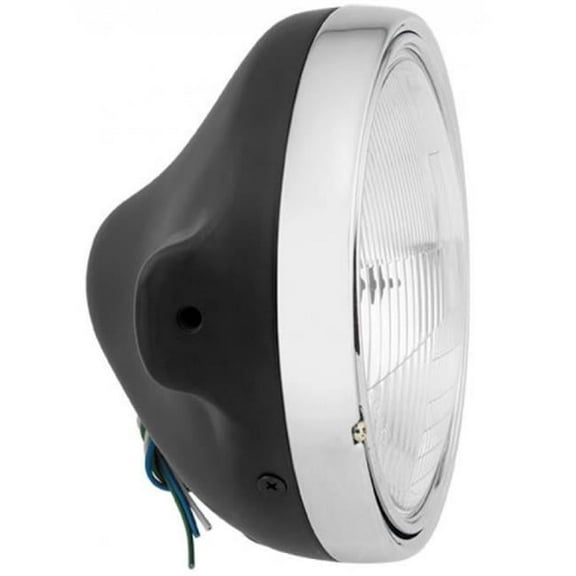 Bike Master 152457 7 in. Slim Headlight Side Mount - Black