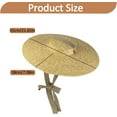 thumbnail image 3 of Wide Brim Straw Hat Women: Womens Straw Hat, Flat Top Sun Hat with Adjustable Chin Strap, for Beach Garden Party, 3 of 11
