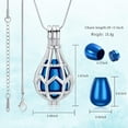 thumbnail image 2 of Hollow Teardrop Urn Locket Ashes Necklace Memorial Jewelry Hot Air Balloon Cremation Jewelry Funeral Jewelry Ash Holder With Mini Keepsake, 2 of 7