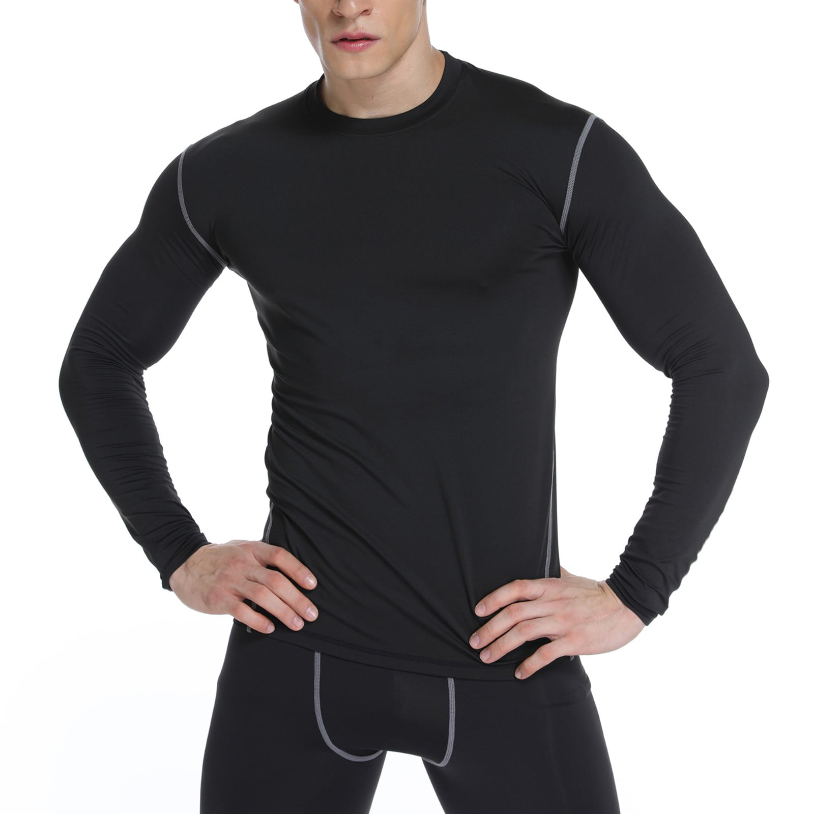 FITTOO Mens Thermal Winter Gear Compression Shirt Underwear Baselayer Long  Sleeve for Cold Weather Tops - Walmart.com