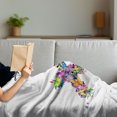 thumbnail image 3 of Zodiac Sagittarius Soft Flannel Fleece Blanket, Blossoming Arrow Shape Flowers and Butterflies Flourishing Nature Design, Cozy Plush for Indoor and Outdoor Use, 70" x 90", Multicolor, by Ambesonne, 3 of 5