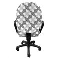 thumbnail image 3 of Geometric Office Chair Slipcover, Modernistic Abstract Grid with Nested Rhombuses in Greyscale Layout, Protective Stretch Decorative Fabric Cover, Standard Size, Charcoal Grey and White, by Ambesonne, 3 of 5