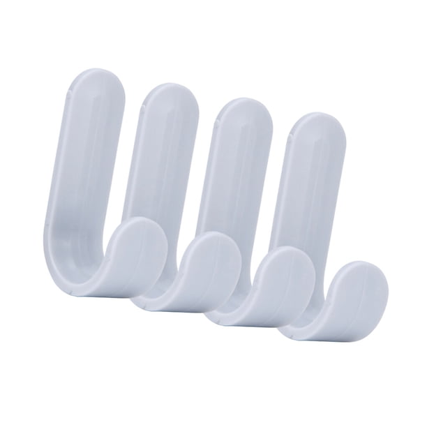 Matsuzay 4/6PCS Gancho de toalla Colgador de puerta de plástico Perchero de pared autoadhesivo Percheros para sombreros Almacenamiento y organización del hogar Gris