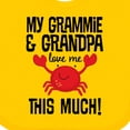 thumbnail image 4 of Inktastic Grammie and Grandpa Love Me Grandson Crab Boys or Girls Baby Bib, 4 of 4
