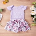 thumbnail image 4 of Newborn Toddler Baby Girls Mama's Outfit Clothes Sunflower Romper Tutu Skirt Summer Set, 4 of 12