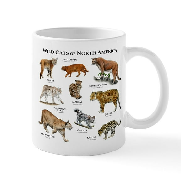 CafePress - Wildcats Of North America Mug - 11 oz Ceramic Mug - Novelty Coffee Tea Cup