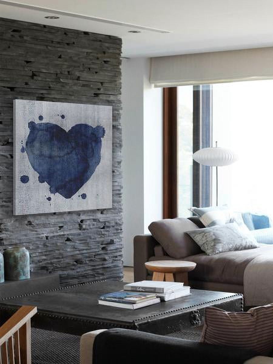 "Blue Heart" Painting Print on Wrapped Canvas