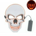 thumbnail image 2 of Tagital LED Scary Skull Halloween Mask Costume Cosplay EL Wire Light Up Halloween Party, 2 of 2