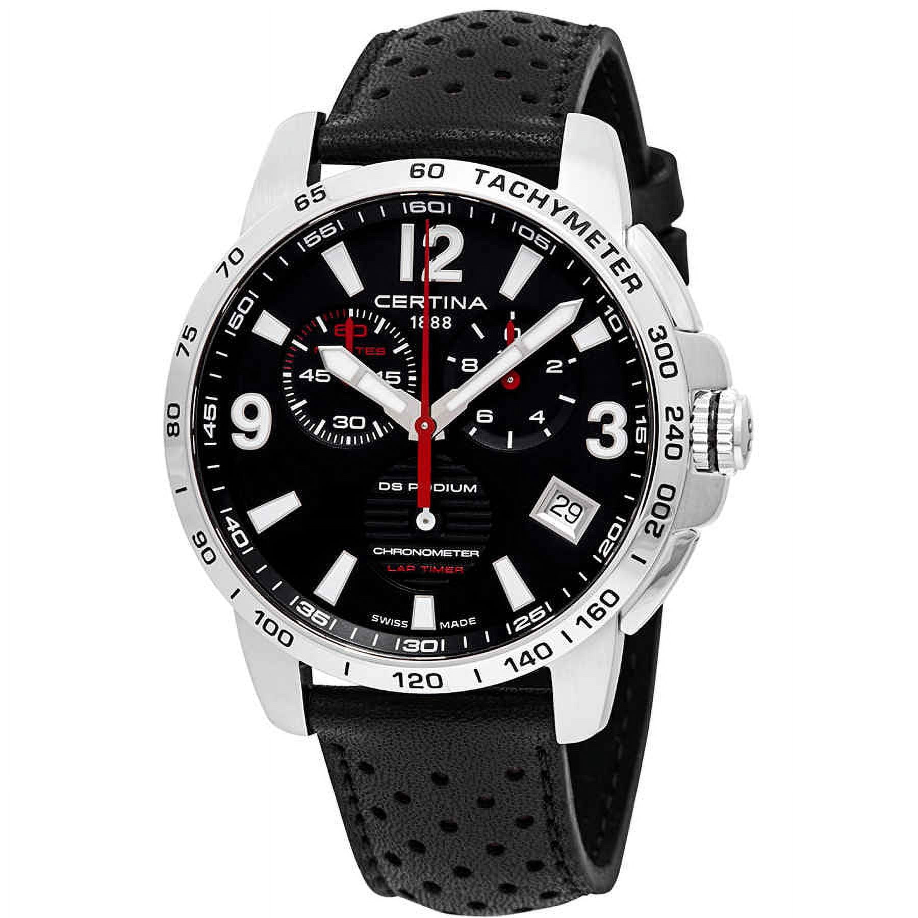 NWT Certina DS Podium Chronograph Chronometer Watch Certina DS Podium Chronograph 1/10 sec black NATO main image 2