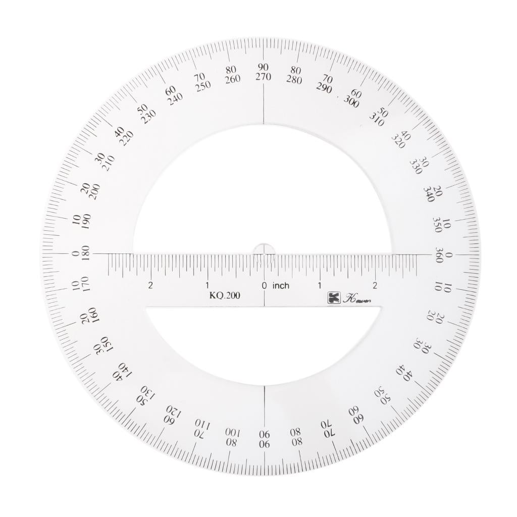 GUOOL 2-3 of Degree Protractor Angle Measurement Drawing Ruler School Stationery 3 Pcs