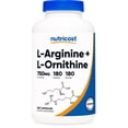 thumbnail image 1 of Suplemento Nutricost L-Arginina L-Ornitina 750 mg 180 cápsulas, 1 of 5