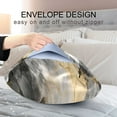 thumbnail image 4 of JSTEL Grey & Gold Marble Satin Pillowcase Standard Size Pillow Cases Envelope Closure Bed Pillow Cover, 20 x 26 inch, 4 of 9