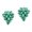 Green, variant on AeraVida Trendy Summertime Fashion Turquoise Colored Crystal Beads Cluster of Grapes Fruit Inspired Clip-On Earrings Fun and Casual Fashion Jewelry Gifts for Women