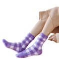 thumbnail image 3 of Slipper Socks for Women with Grippers Non Fuzzy Grip Winter Warm Cozy Thick Comfy Soft Cabin Socks, 3 of 7