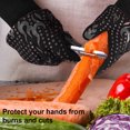 thumbnail image 3 of 1 par de guantes para barbacoa, guantes para asar resistentes al calor de 1472 °F, guantes de silicona antideslizantes para horno, guantes largos de cocina para barbacoa, cocinar, hornear, cortar Fokelyi XWJ-A0097-3, 3 of 9