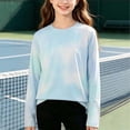 thumbnail image 4 of Girls Tie Dye Long Sleeve Sun Protection Shirt Quick Dry Breathable UPF 50+ Outdoor Active Blue,Size 14-15 T, 4 of 6