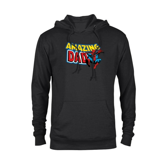 Marvel Spider-Man Amazing Dad Comic Book Men's - Pullover Hoodie for Adults - Customized-Black