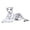 White #2, variant on Giant Tiger Stuffed Animal 43 Inch, Lifelike Plush Tiger Toy with Realistic Stripes, Soft PP Cotton Filled, for Home Decor Kids Gift