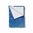 thumbnail image 2 of Italian Soft Flannel Fleece Blanket, Camogli Building Sea Lamp and Balcony Tourist Spot in Ligury Italy Print, Cozy Plush for Indoor and Outdoor Use, 50" x 60", Blue White and Yellow, by Ambesonne, 2 of 6