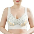 thumbnail image 5 of Bras! Ashirexll Wireless Bras for Women, Solid Color Lace Traceless Comfortable No Steel Ring Breathable Gathering Support Bra White XXL, 5 of 7