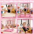 thumbnail image 2 of Gymnastics Bar for Kids, Gymnastics Horizontal Bar with Adjustable Height Foldable Training Bar with Mat for Home Practice, 2 of 5