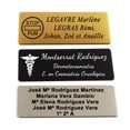 thumbnail image 2 of Placa de texto con su logotipo grabado de 7 x 2,5 cm, insignia personalizada, broche personalizado, cinta de doble cara, imán de identificación, puerta, pared, buzón, etiqueta con nombre, 2 of 5
