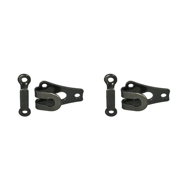 Naiovety 10 piezas de ganchos para pantalones sujetadores desmontables herramientas de reparación de tienda a medida negro 2Conjunto