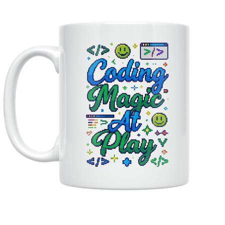 Coding Magic At Play - Coding Enthusiast - 11 oz Ceramic Coffee Mug