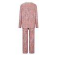 thumbnail image 4 of ITSAME Pajama Sets for Womens, Retro Floral Long Sleeve Tops Fit Pants Casual Home Clothes 2-Piece Beige L, 4 of 5